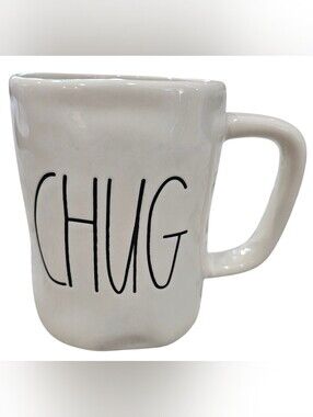 Rae Dunn White CHUG Ceramic Coffee Mug